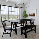 Trestle - Dining Table With 2 Benches