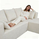 Modular Corner Sofa With Soft Linen Fabric