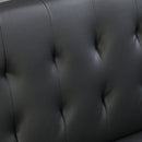 Contemporary Wood Frame Sofa Bed With Stainless Legs - Black