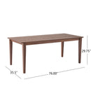 Farmhouse Charm Dining Table With Square Leg
