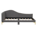 Upholstered Daybed With Headboard And Armrest, Support Legs