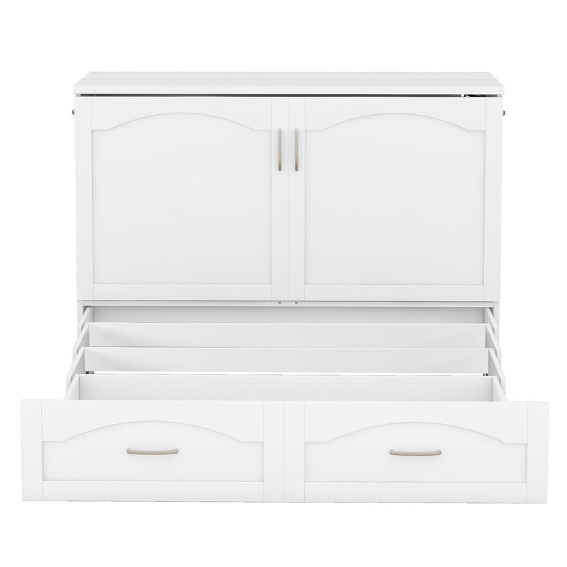 Murphy Wall Bed With Drawer And A Set Of Sockets & USB Ports, Pulley Structure Design