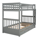 Bunk Bed With Ladders And 2 Storage Drawers