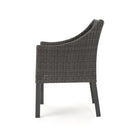 Outdoor Rattan Dining Chair With Straight Legs And Sloped Arms (Sey of 2)