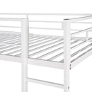 Twin Metal Loft Bed with 2 Shelves and one Desk ,WHITE(Old SKU: MF281206AAK)