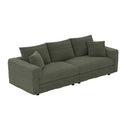 Plush Corduroy 4 Seat Sofa, Modern Comfy Upholstered Sofa Cloud Couch, Deep Seat Couches With Soft Pillows