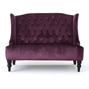 Nurturing - Upholstered Loveseat With Wing Back And Diamond Tufting