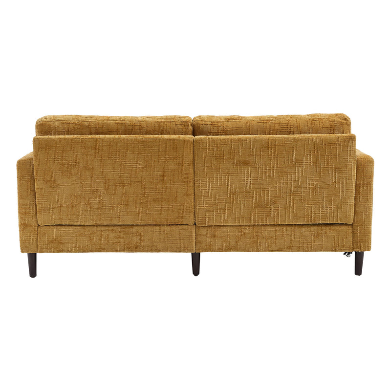 Chenille 2 Seater Sofa With LED Light, USB Charging Port, And Storage Bag