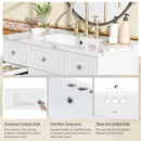 Bathroom Vanity With Ceramic Sink, Soft Close Doors, Adjustable Shelves