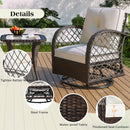 3 Piece Outdoor Chair & Table Set Chat Set, 2 Person Rattan Seating Group