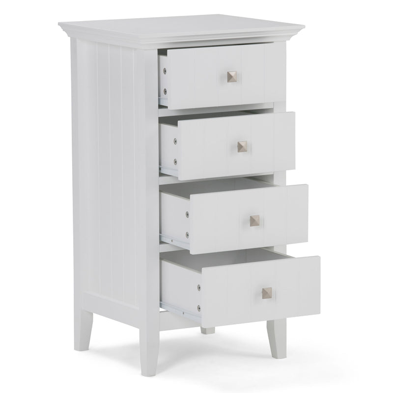Acadian - Four Drawer Floor Storage Cabinet - Pure White