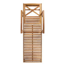 Perla - Chaise Lounge With Wheels And Customizable Cushion Options - Teak