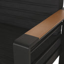 Giovanna - 3 Seater Sofa With Aluminum Frame And Water Repellence Cushions - Black