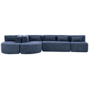 Upholstered Sofa Free Combined Sofa Couch With 2 Chaise Lounge And Five Back Pillows For Living Room