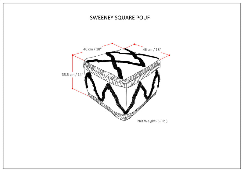 Sweeney - Square Pouf