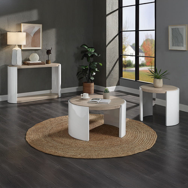 Zoma - Coffee Table - Oak & White High