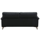 Eilene - Loveseat - Black Top Grain Leather