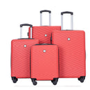 Luggage 4 Piece Lightweight Suitcase With Rotating Wheels With Tsa Lock,