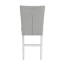 Elizaveta - Counter Height Chair (Set of 2) - Gray Velvet &White High Gloss