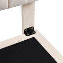 Upholstered Bed With Sensor Light And Headboard, Floating Velvet Platform Bed