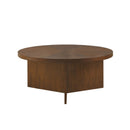 Round Coffee Table With Solid Veneer Top