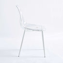 Dining Chair, Metal Leg, Plastic Seat (Set of 4) - Antique White
