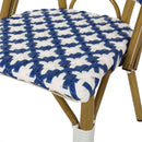 Chic French Bistro Chair With Durable Rattan And Aluminum Frame