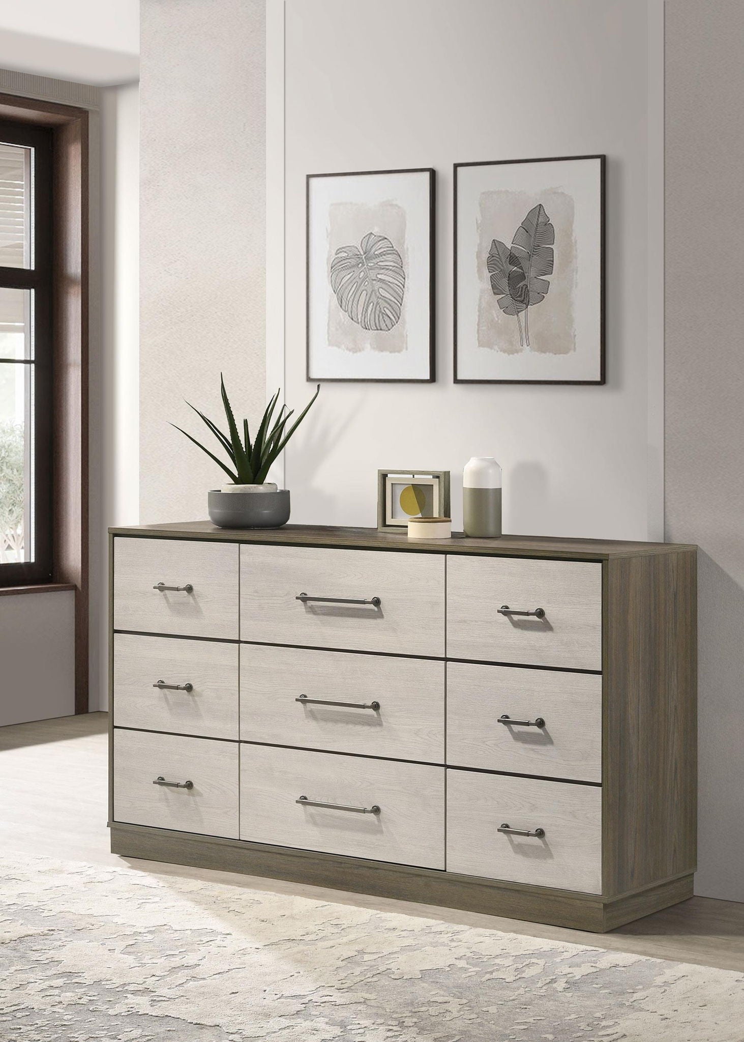 Fenwick 9-drawer Dresser Grey Oak