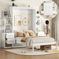 Murphy Wall Bed With LED Lights, Shelves And Drawers