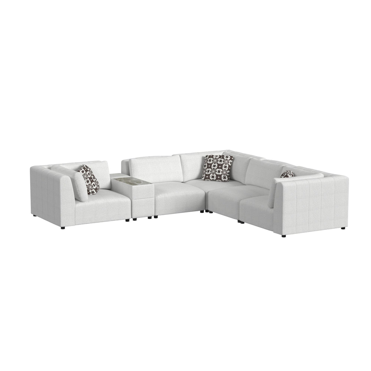 Zandara Modular Set Sectional in Beige by Elements International, view 3