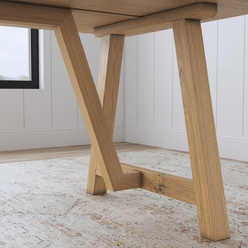 Trestle - Dining Table With 2 Benches