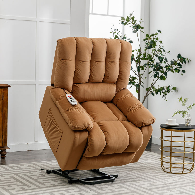 Massage Recliner Chair Electric Power Lift Recliner Chairs With Heat, Vibration, Side Pocket For Living Room Bedroom