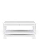 Cocktail Table With Two Storage Drawers And Casters