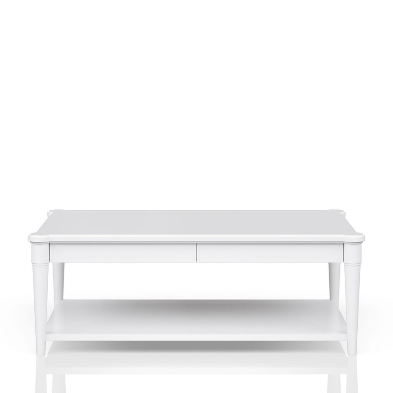 Cocktail Table With Two Storage Drawers And Casters