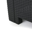 Outdoor Faux Wicker Rattan Style Chat Set With Water Resistant Cushions, 5 Pieces Set - Charcoal / Light Gray