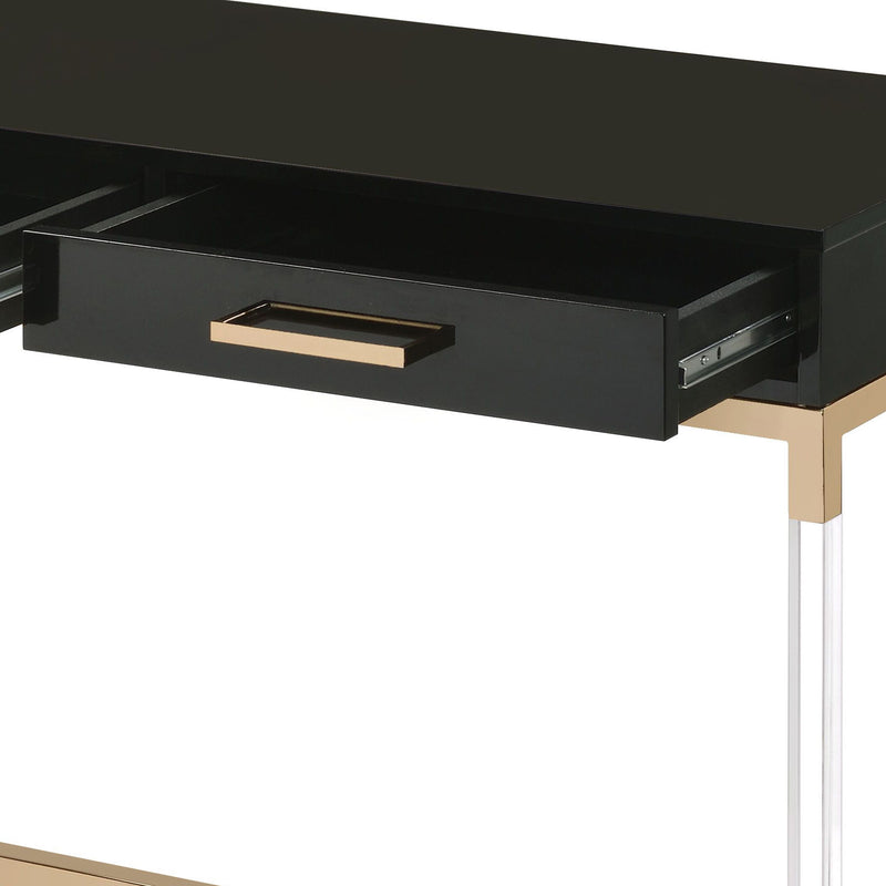 Adiel - Sofa Table - Black / Gold