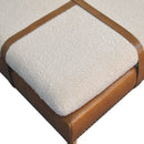 Buffalo - Large Square Hide Leather Footstool - Brown