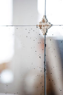 Large & Framed Wall Mirror, Arched Mirror With Decorative Window Look For Living Room - Cream