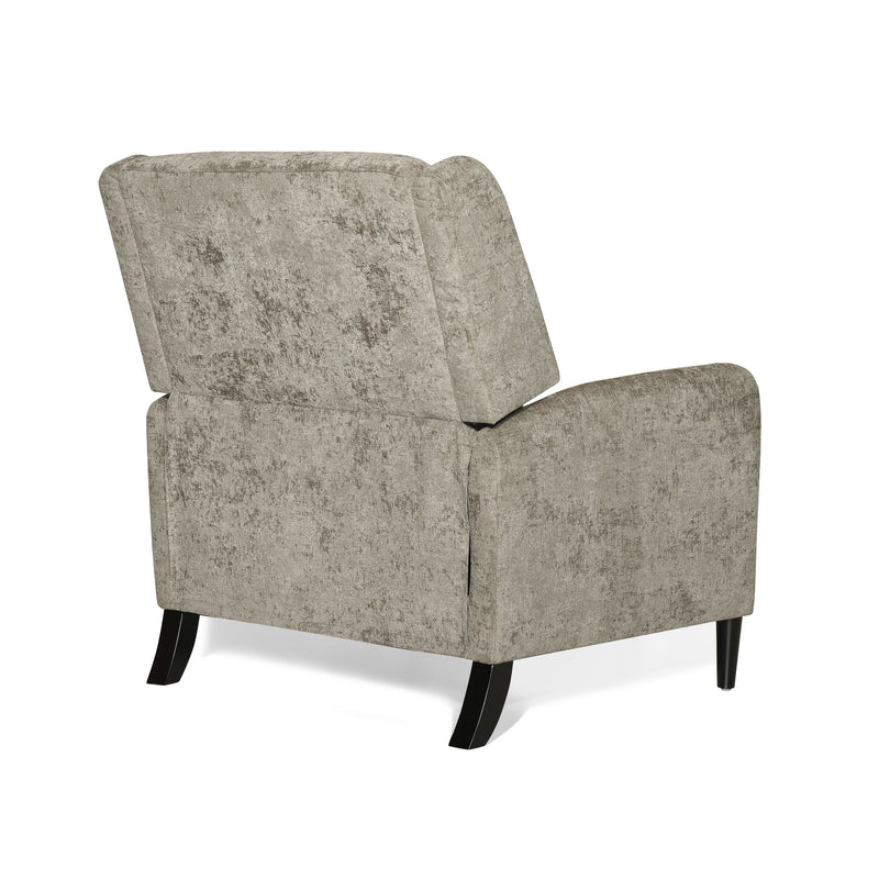 Oversized Textured Fabric Pushback Recliner