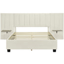 Upholstered Platform Bed With Big Headboard