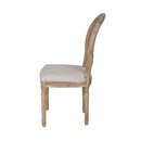 Elegant Dining Chair Set With Cane And Fabric Upholstery
