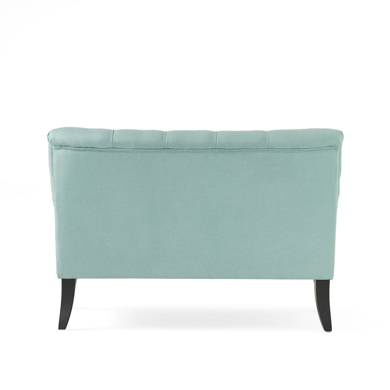 Nicole - French Style Upholstered Loveseat With Tufted Backrest