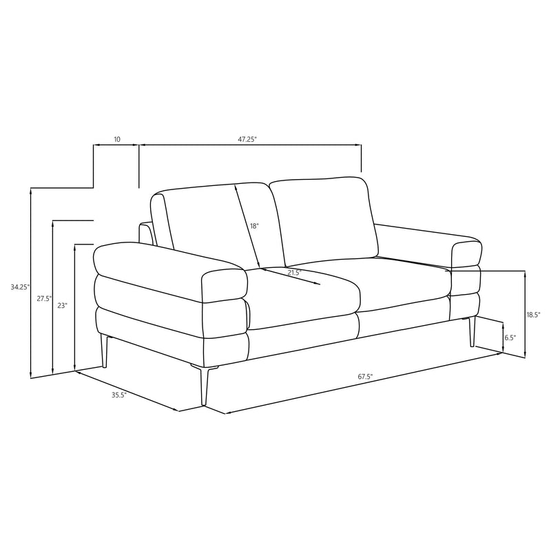 Jessel - Chenille Upholstered Sofa Set