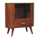 Cortez - T Bar Open Slot Cabinet - Dark Brown
