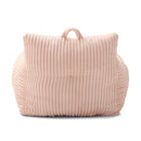 Giant Plush Bean Bag Chair With Armrests And Footstool