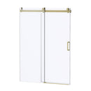 Frameless Soft-Closing Shower Door, 1/4" (6 Mm) Tempered Glass Single Sliding With Explosion Proof Coating
