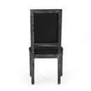 French Country Style Dining Chair With Upholstered Seating And Fluted Legs