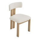 Modern Upholstered Armless Dining Chairs With Metal Legs