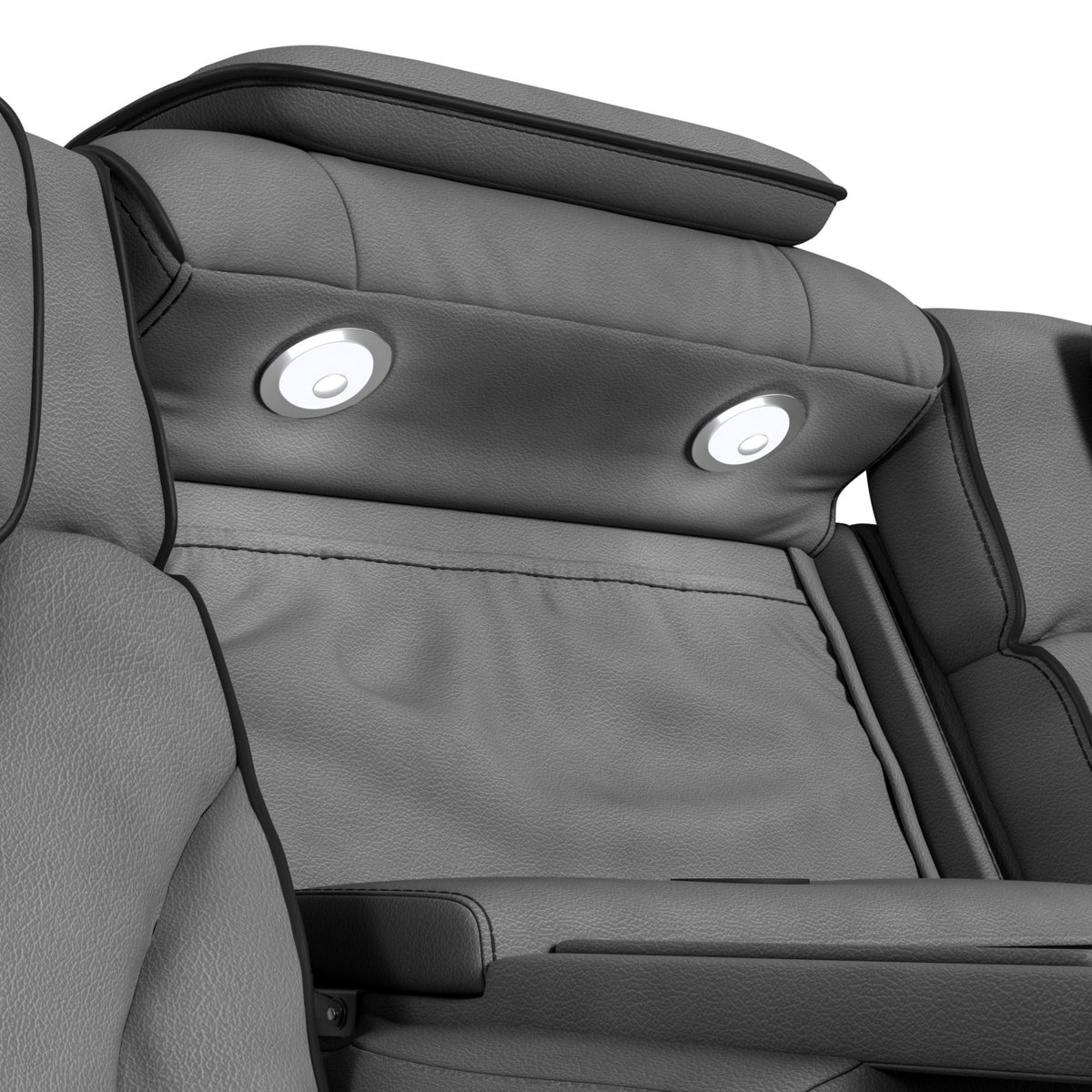 Blitz Motion Sofa With DDT, Reading Light, Wireless Charger And LED in Dark Gray by Elements International, view 12