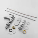 Waterfall Spout Bathroom Faucet With Single Handle And Pop Up Drain - Brushed Nickel